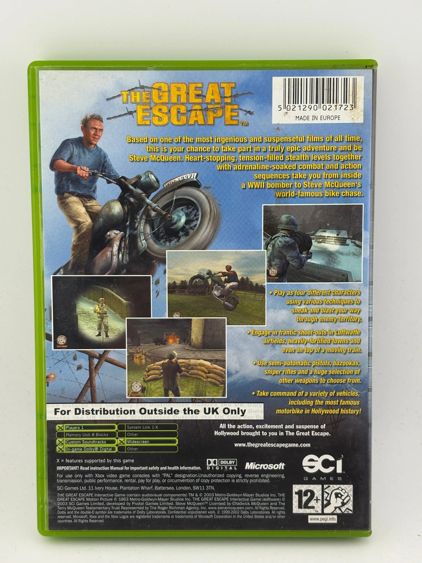 Microsoft Original Xbox - The Great Escape Video Game with Manual FRENLY BRICKS - Open 7 Days