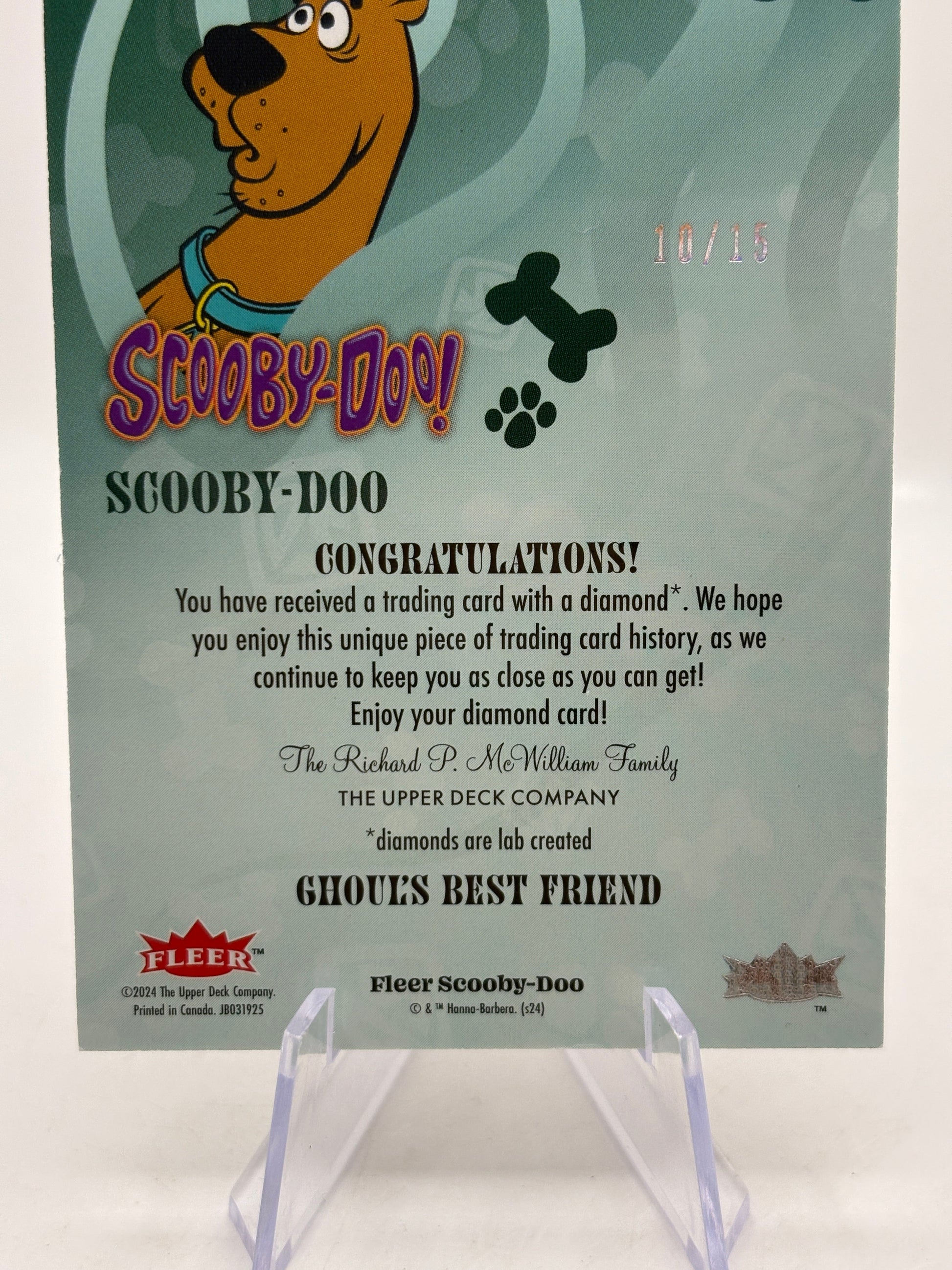 2024 Fleer Scooby Doo Ghouls Best Friend Diamond Relics /15 Scooby-Doo #5 FRENLY BRICKS - Open 7 Days