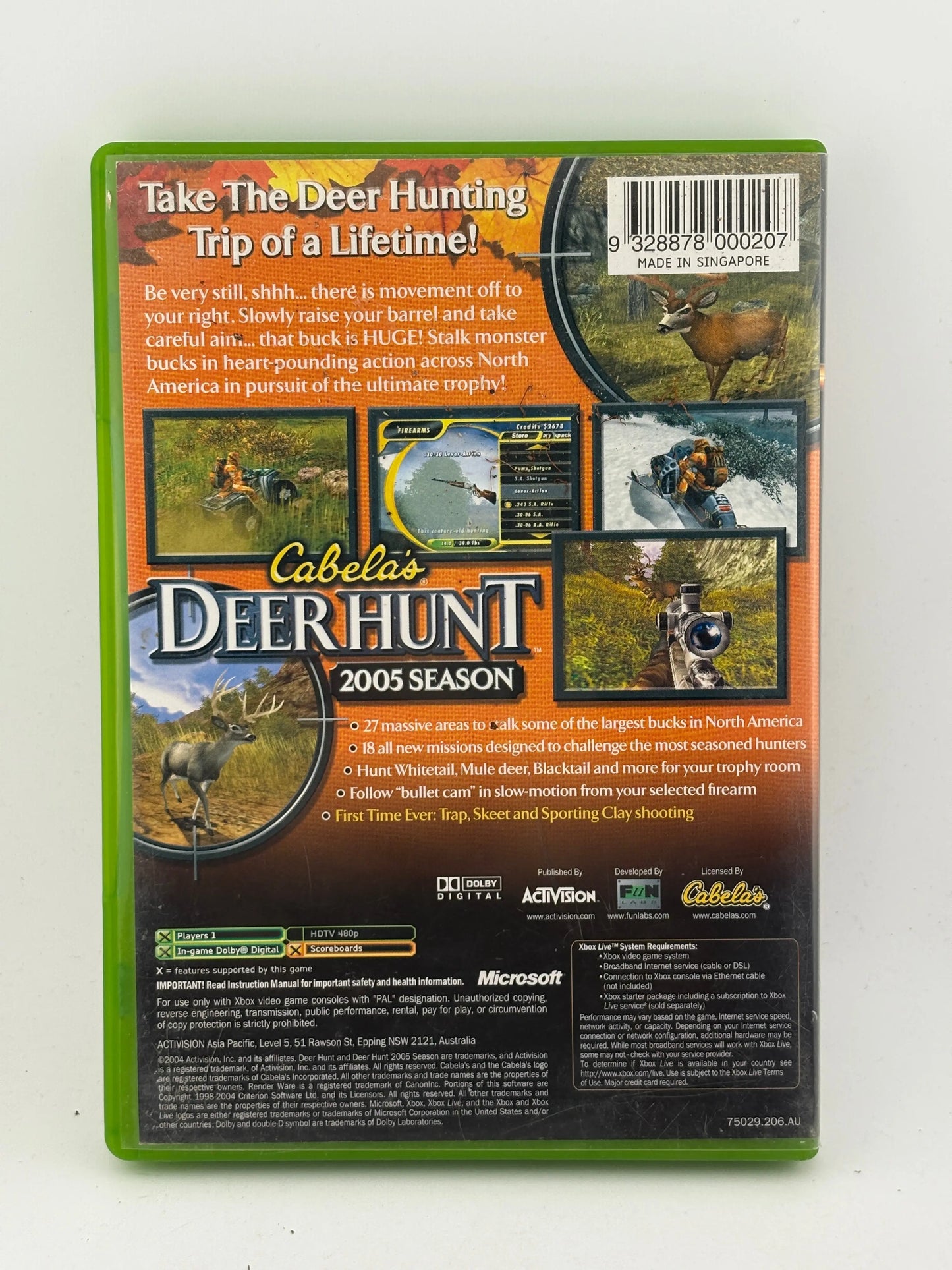 Microsoft Original Xbox - Cabela’s Deer Hunt 2005 Season Complete FRENLY BRICKS - Open 7 Days