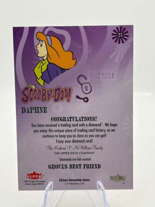2025 Fleer Scooby-Doo #25 Daphne Ghoul's Best Friend Diamond /15 FRENLY BRICKS - Open 7 Days