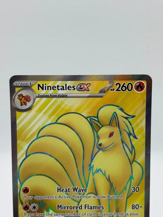 Pokemon TCG 151 MEW - Ninetales EX 186/165 Full Art LP FRENLY BRICKS - Open 7 Days