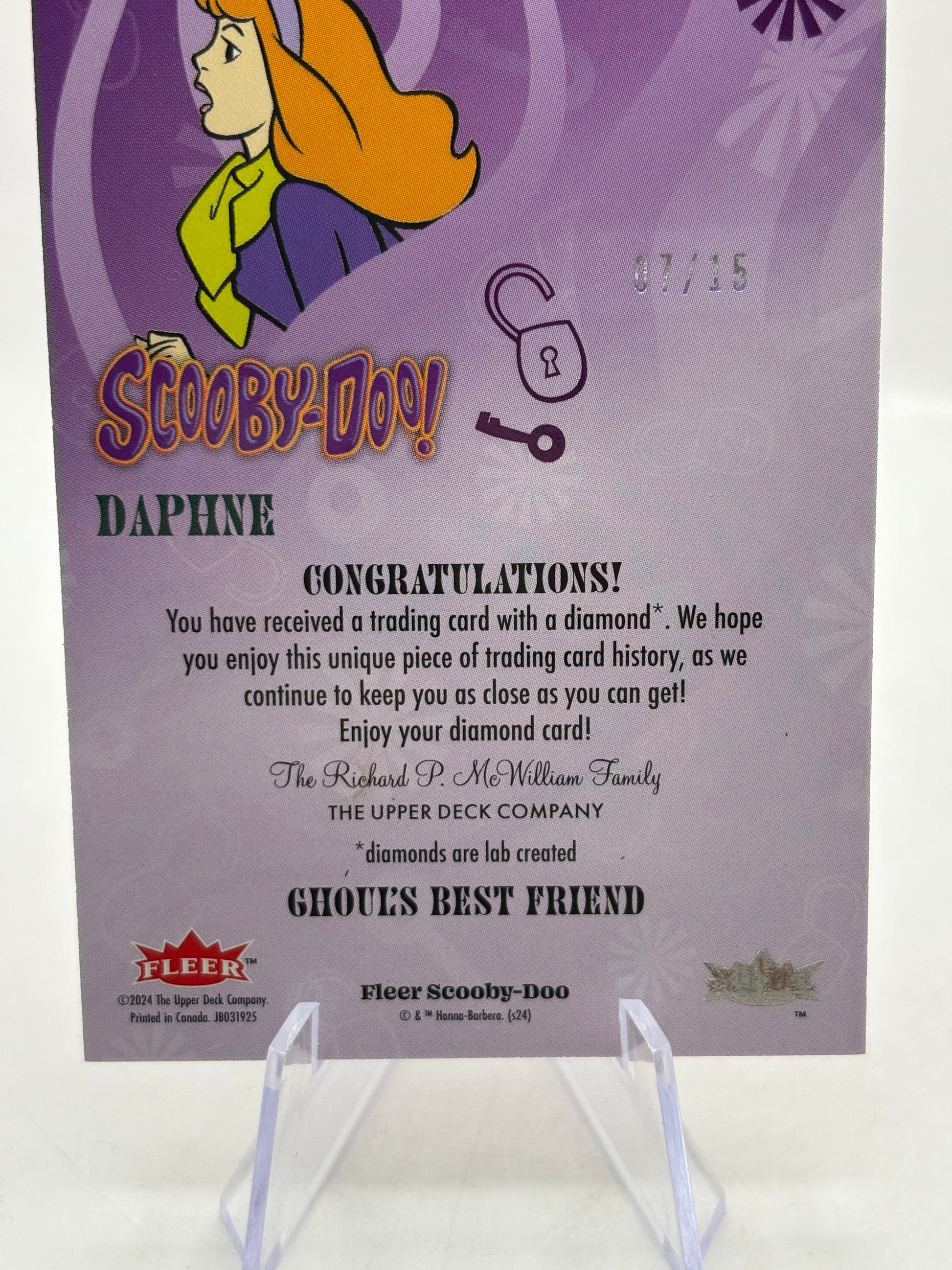 2025 Fleer Scooby-Doo #25 Daphne Ghoul's Best Friend Diamond /15 FRENLY BRICKS - Open 7 Days