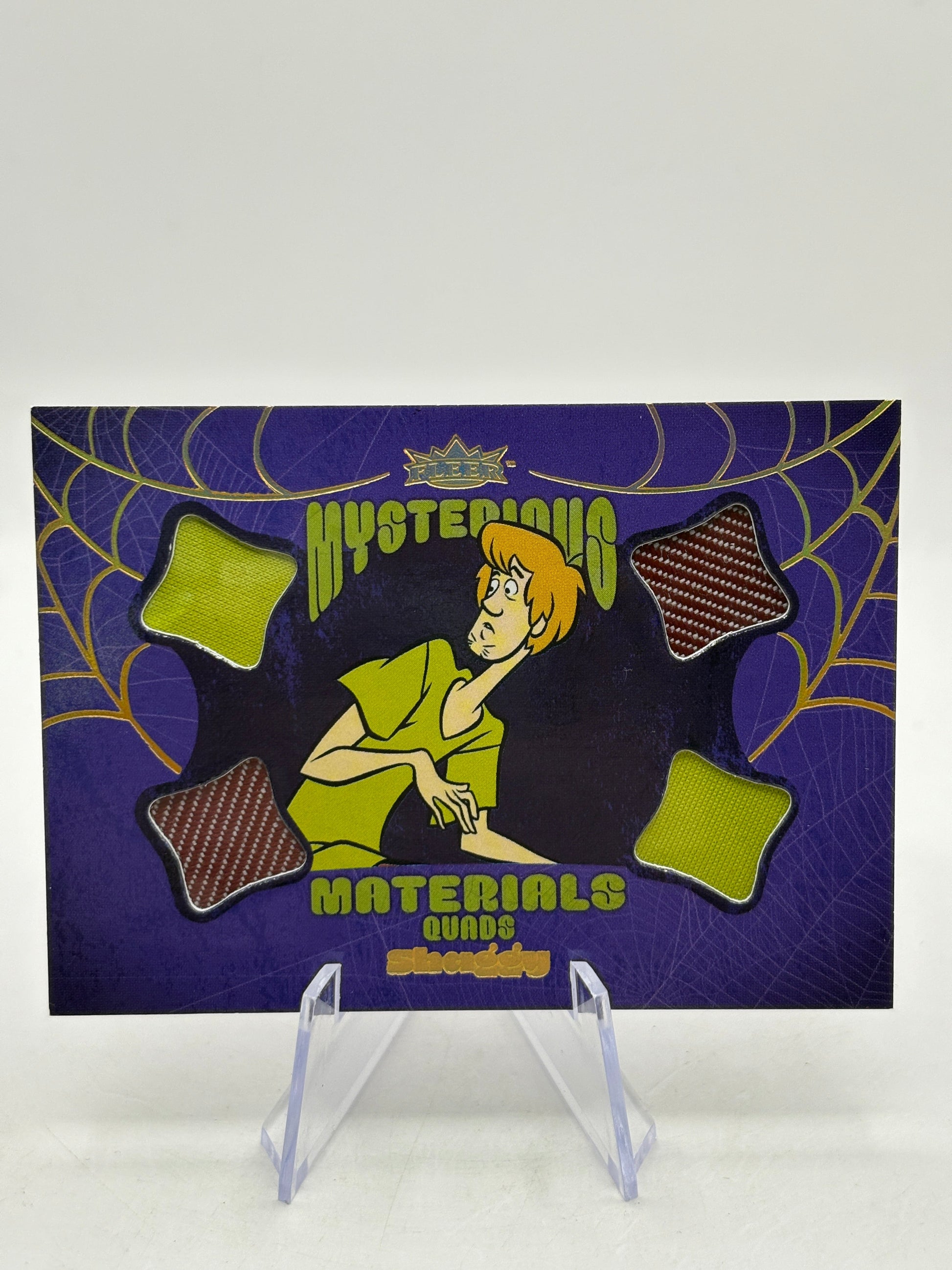 2024 Fleer Scooby Doo Mysterious Material Quad Relics /249 Shaggy #MMQ-4 FRENLY BRICKS - Open 7 Days