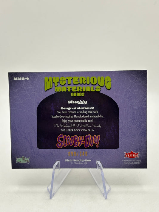 2024 Fleer Scooby Doo Mysterious Material Quad Relics /249 Shaggy #MMQ-4 FRENLY BRICKS - Open 7 Days