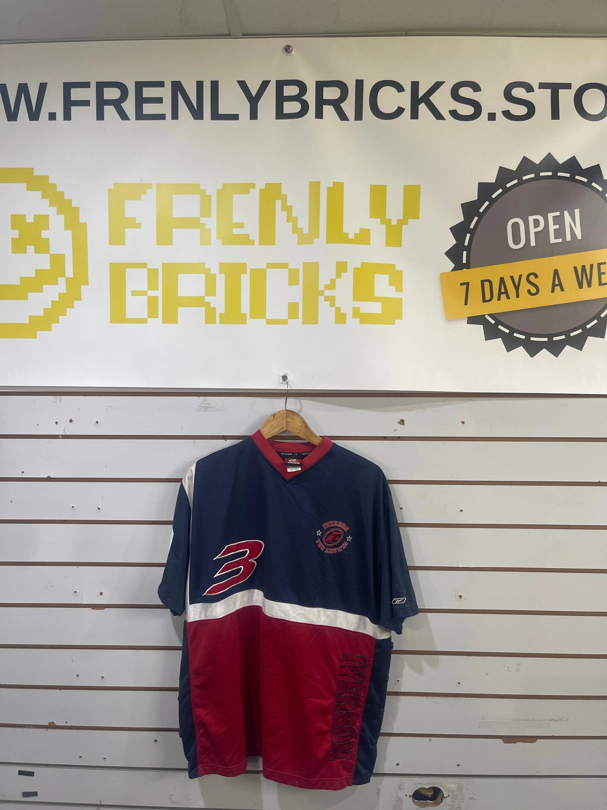 NBA Allen Iverson The Answer Limited Edition Reebok Tee Small FRENLY BRICKS - Open 7 Days