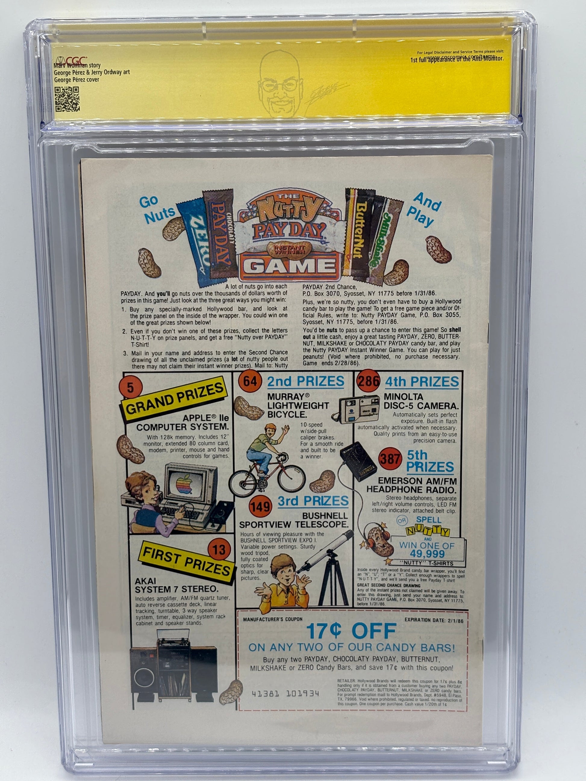 CGC Signature Series 6.0 Crisis on Infinite Earths #6 Signed By Marv Wolfman FRENLY BRICKS - Open 7 Days