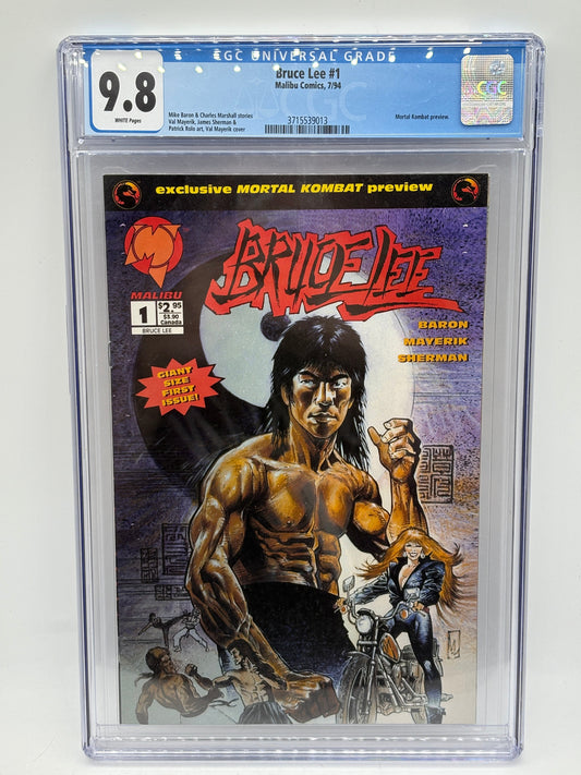 Bruce Lee #1 CGC 9.8 Rare 1994 Malibu Comics Mortal Kombat Preview FRENLY BRICKS - Open 7 Days