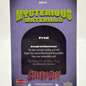 2025 Fleer Scooby-Doo FRED - Mysterious Materials  Relic MY-1 FRENLY BRICKS - Open 7 Days