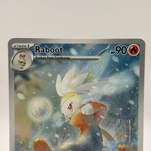 Pokemon TCG Stellar Crown - Raboot 147/142 Art Rare LP FRENLY BRICKS - Open 7 Days