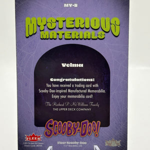 2024 Fleer Scooby-Doo Velma Mysterious Materials Relic Card MY-5 FRENLY BRICKS - Open 7 Days