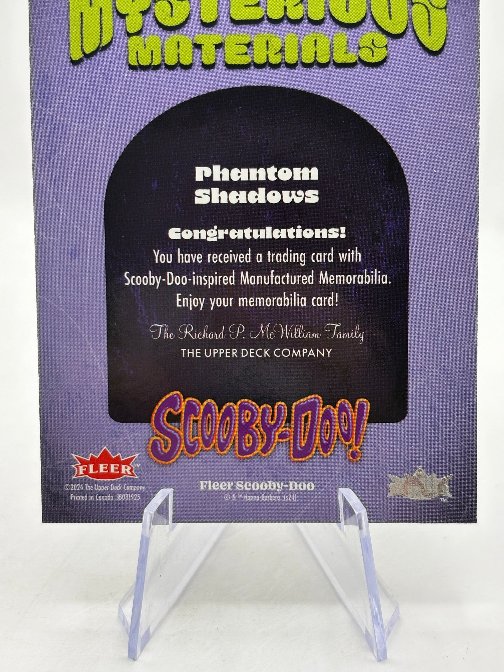 2025 Fleer Scooby Doo Mysterious Materials - Phantom Shadow MY-18 FRENLY BRICKS - Open 7 Days