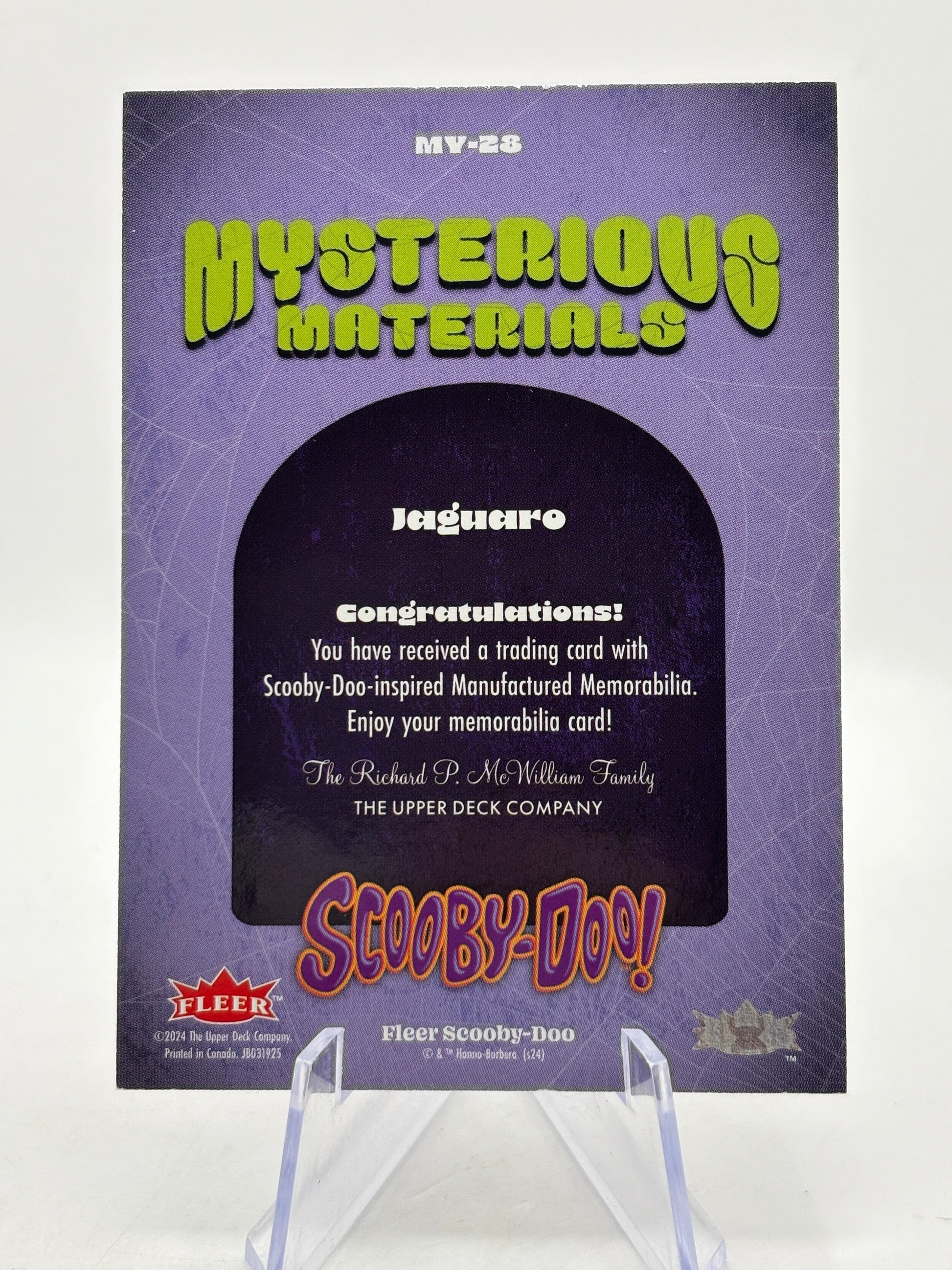2024 Fleer Scooby Doo - Jaguaro Mysterious Materials MY-28 FRENLY BRICKS - Open 7 Days