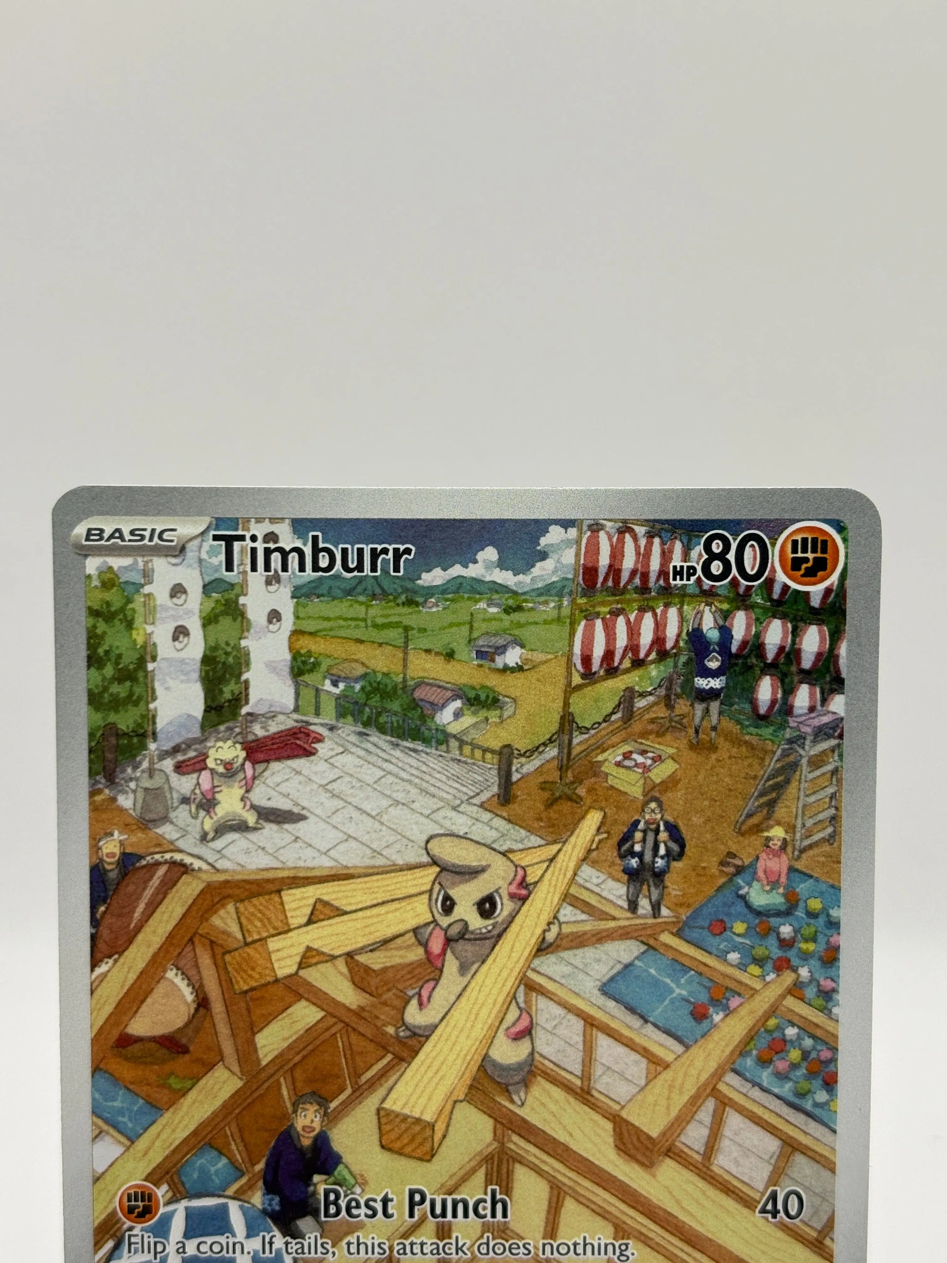 Pokemon TCG Twilight Masquerade- Timburr 183/167 Art Rare LP FRENLY BRICKS - Open 7 Days