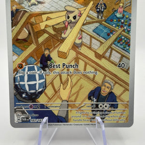 Pokemon TCG Twilight Masquerade- Timburr 183/167 Art Rare LP FRENLY BRICKS - Open 7 Days