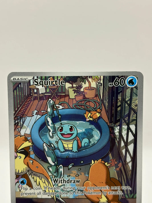 Pokemon TCG Stellar Crown - Squirtle 148/142 Art Rare NM FRENLY BRICKS - Open 7 Days