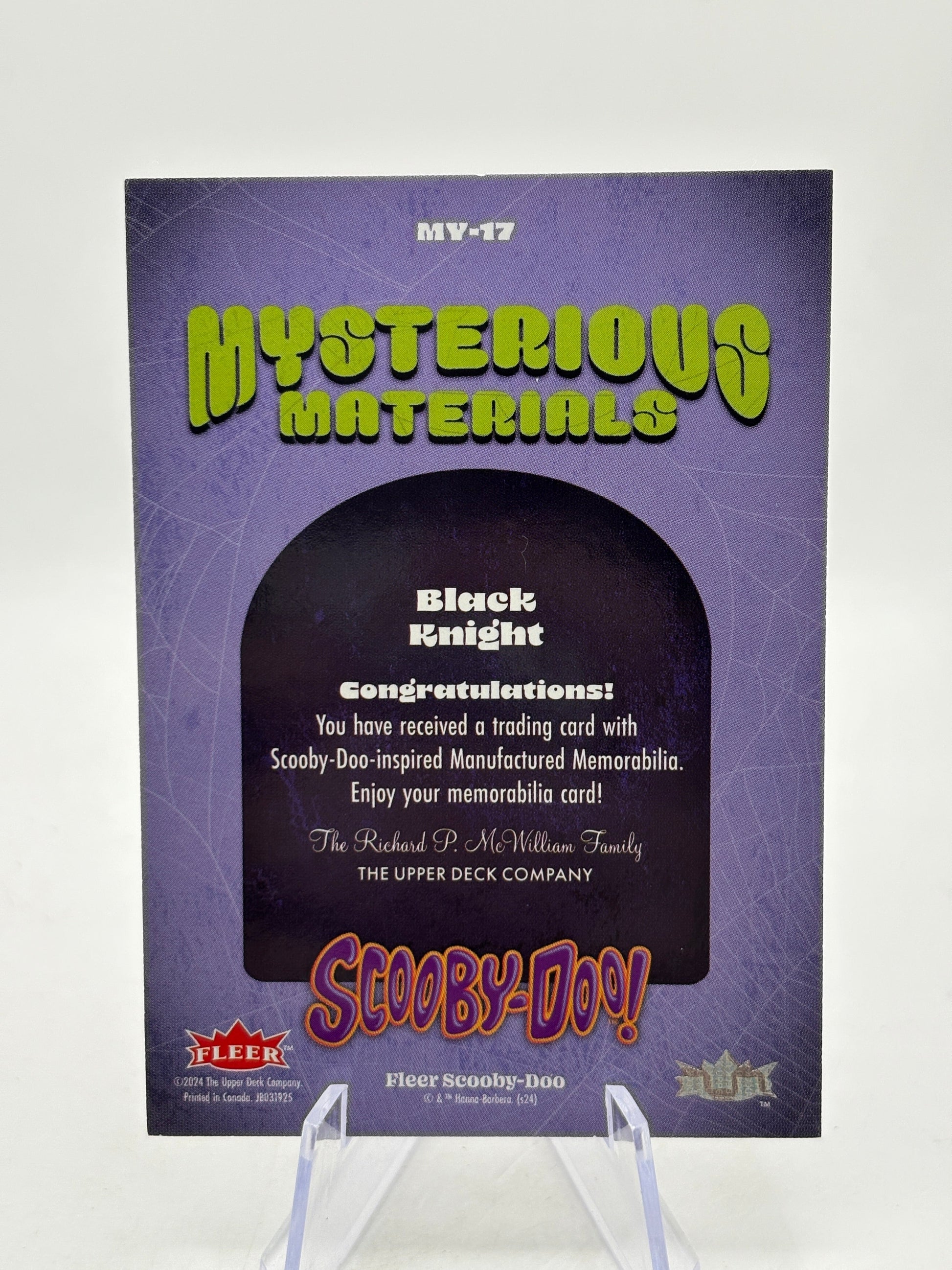 2024 Fleer Scooby Doo - Mysterious Materials Black Knight MY-17 FRENLY BRICKS - Open 7 Days