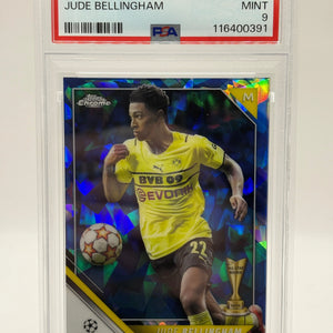 2021-22 Topps Chrome Champions League - Jude Bellingham #58 Sapphire PSA 9 FRENLY BRICKS - Open 7 Days