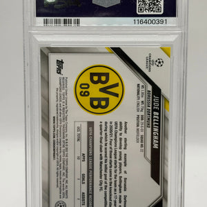2021-22 Topps Chrome Champions League - Jude Bellingham #58 Sapphire PSA 9 FRENLY BRICKS - Open 7 Days