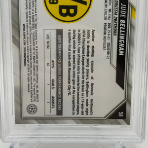 2021-22 Topps Chrome Champions League - Jude Bellingham #58 Sapphire PSA 9 FRENLY BRICKS - Open 7 Days