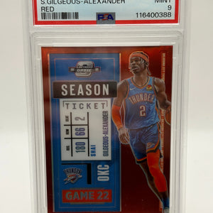 2020 Contenders Optic - Shai Gilgeous Alexander Red #74 PSA 9 FRENLY BRICKS - Open 7 Days