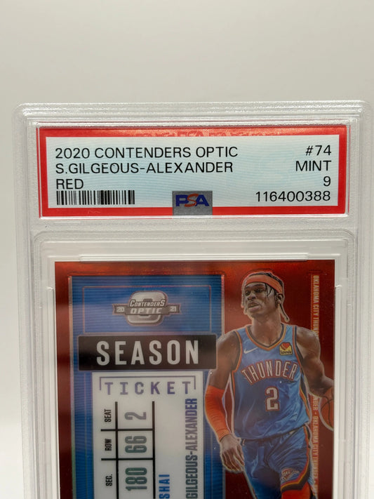2020 Contenders Optic - Shai Gilgeous Alexander Red #74 PSA 9 FRENLY BRICKS - Open 7 Days