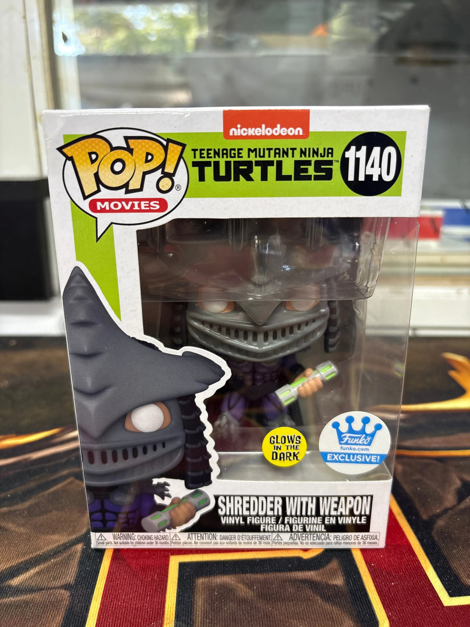 Funko Pop TMNT Shredder Weapon 1140 GITD Funko Shop Exclusive Glow FRENLY BRICKS - Open 7 Days