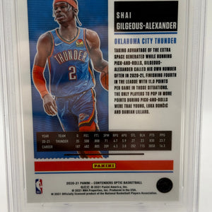 2020 Contenders Optic - Shai Gilgeous Alexander Red #74 PSA 9 FRENLY BRICKS - Open 7 Days