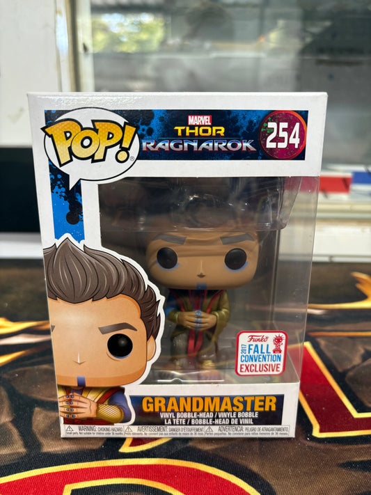 Funko Pop! Marvel: Thor Ragnarok Grandmaster Figure - Fall Conv (Exclusive) #254 FRENLY BRICKS - Open 7 Days