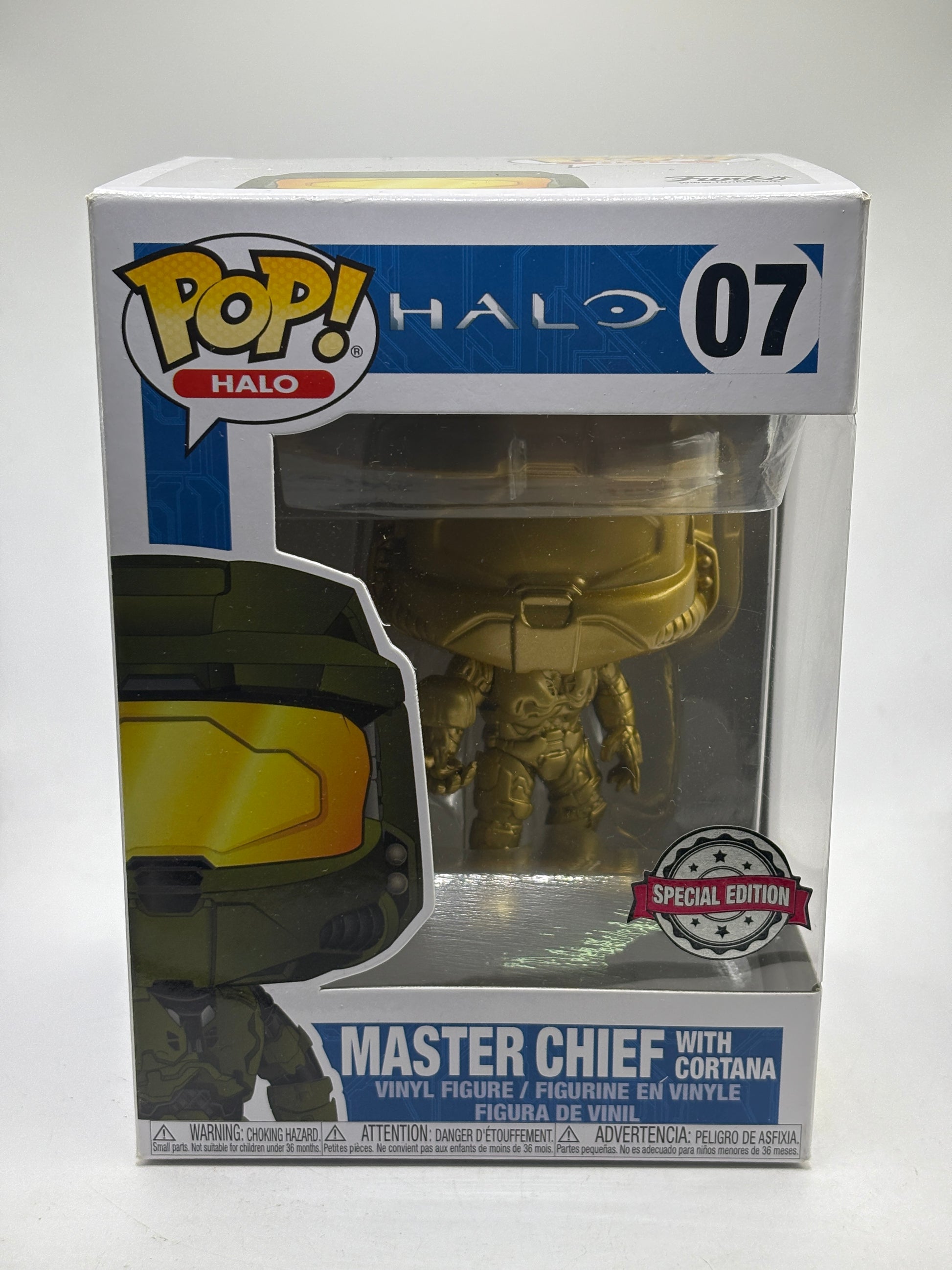 Funko POP! Halo #07 Master Chief with Cortana Special Edition Gold Vinyl Figure