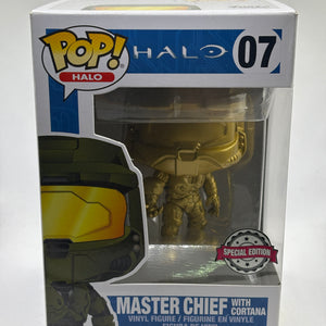 Funko POP! Halo #07 Master Chief with Cortana Special Edition Gold Vinyl Figure
