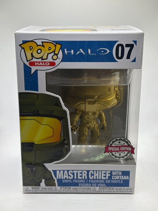 Funko POP! Halo #07 Master Chief with Cortana Special Edition Gold Vinyl Figure product image
