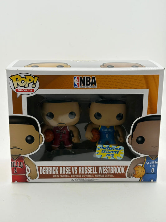 Funko POP! Sports NBA Derrick Rose vs Russell Westbrook 2 Pack 2015 Convention Exclusive FRENLY BRICKS - Open 7 Days