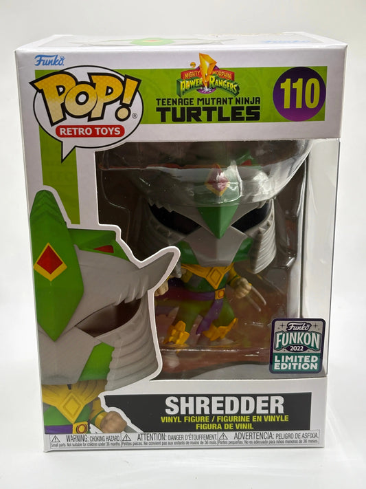 Funko POP! Retro Toys Power Rangers TMNT #110 Shredder 2022 Funkon Limited FRENLY BRICKS - Open 7 Days
