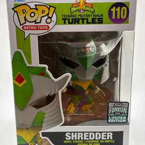 Funko POP! Retro Toys Power Rangers TMNT #110 Shredder 2022 Funkon Limited FRENLY BRICKS - Open 7 Days