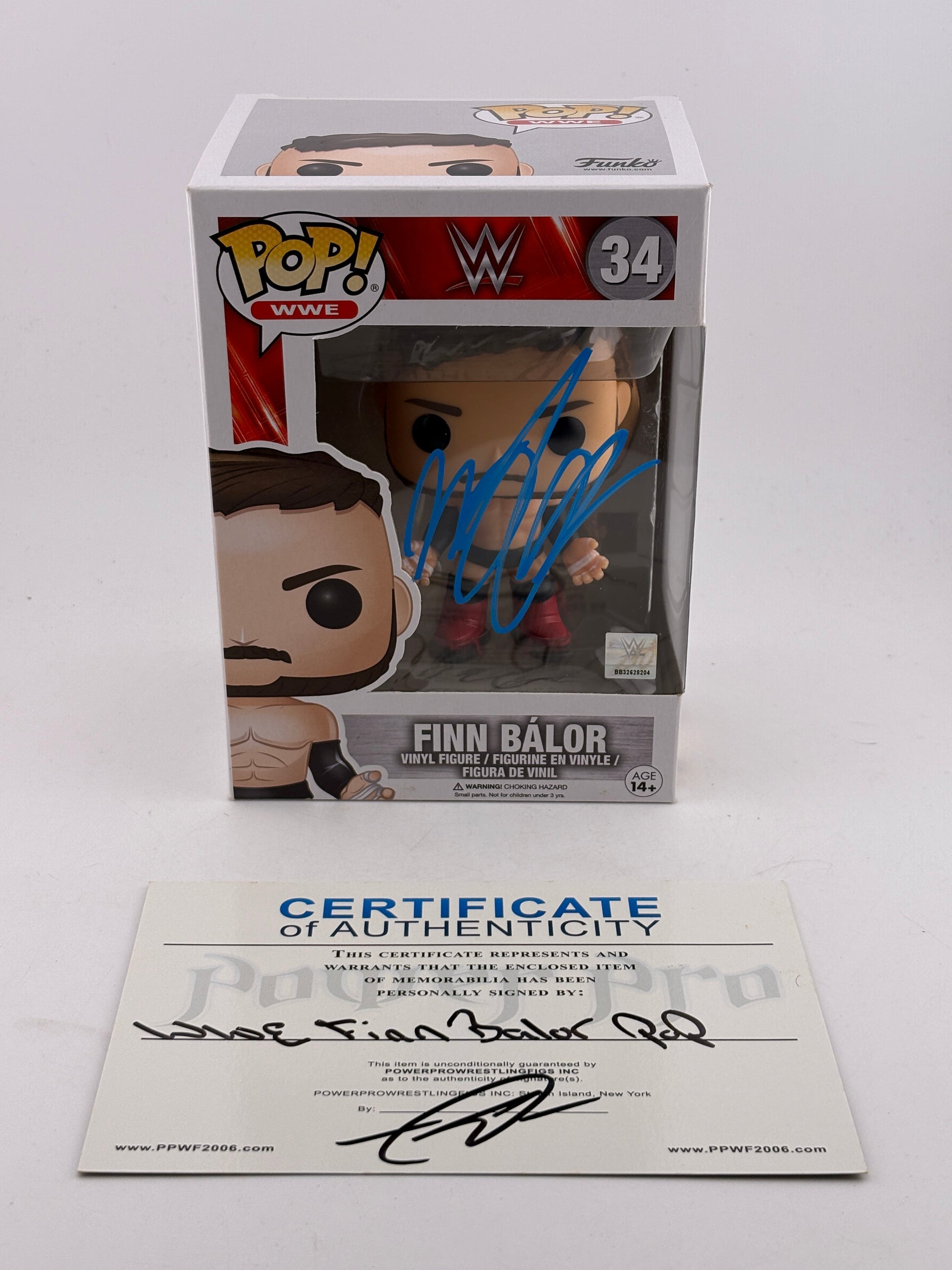Funko POP! WWE #34 Finn Balor Vinyl Figure Signed with COA FRENLY BRICKS - Open 7 Days
