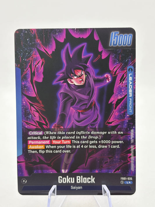 Dragon Ball Super Fusion World - Goku Black FB01-035 Leader Alternate Art FRENLY BRICKS - Open 7 Days