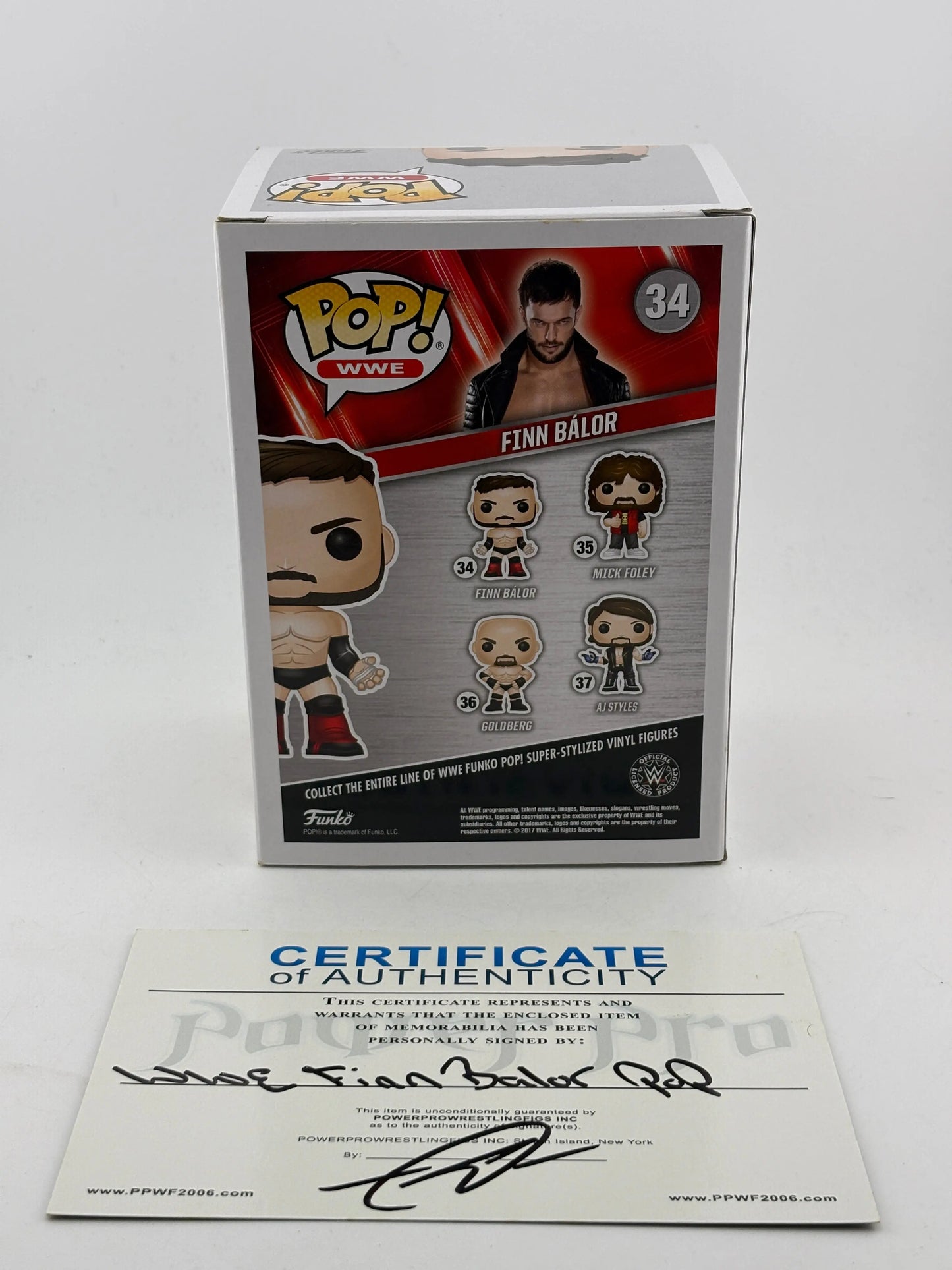 Funko POP! WWE #34 Finn Balor Vinyl Figure Signed with COA FRENLY BRICKS - Open 7 Days