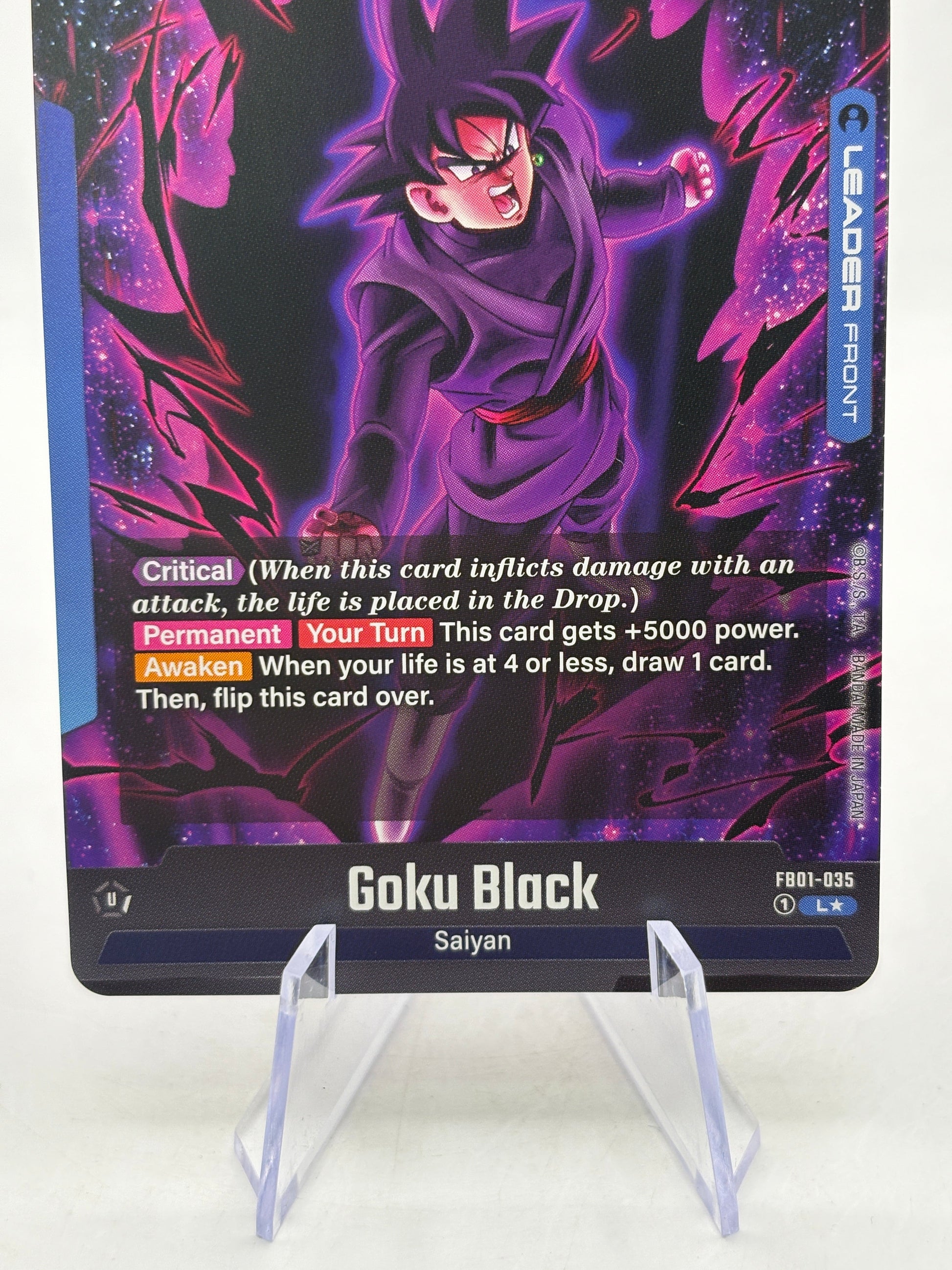 Dragon Ball Super Fusion World - Goku Black FB01-035 Leader Alternate Art FRENLY BRICKS - Open 7 Days