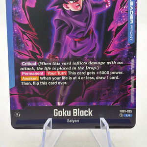Dragon Ball Super Fusion World - Goku Black FB01-035 Leader Alternate Art FRENLY BRICKS - Open 7 Days