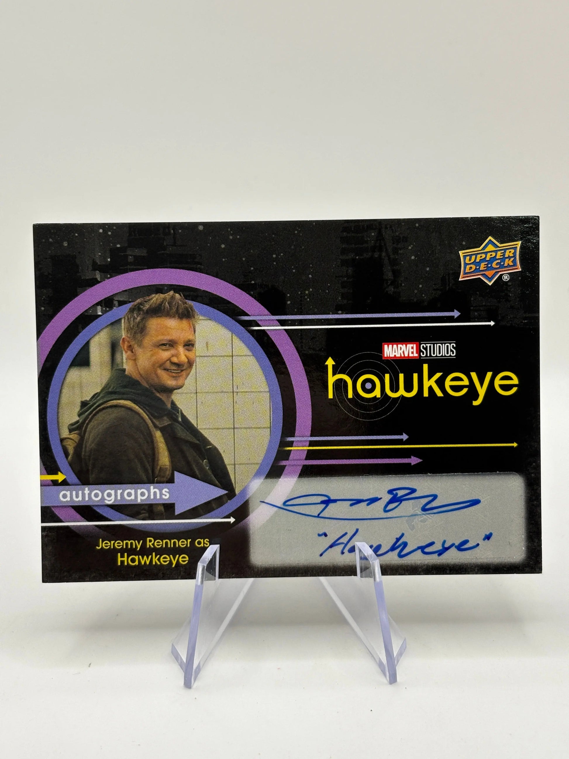 2023 Upper Deck Marvel Hawkeye Auto Horizontal SP - Jeremy Renner Hawkeye FRENLY BRICKS - Open 7 Days