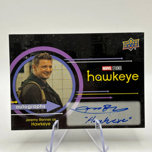 2023 Upper Deck Marvel Hawkeye Auto Horizontal SP - Jeremy Renner Hawkeye FRENLY BRICKS - Open 7 Days