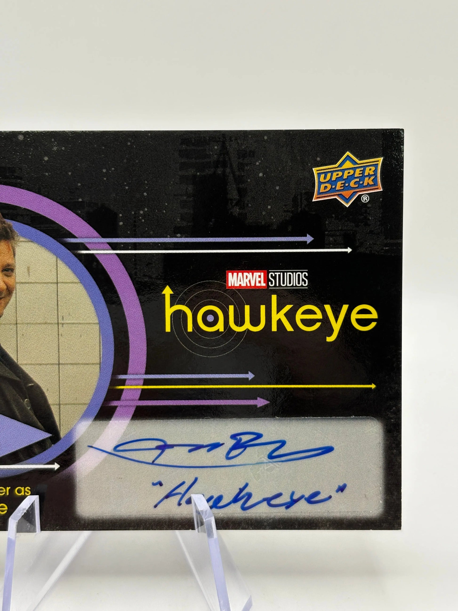 2023 Upper Deck Marvel Hawkeye Auto Horizontal SP - Jeremy Renner Hawkeye FRENLY BRICKS - Open 7 Days