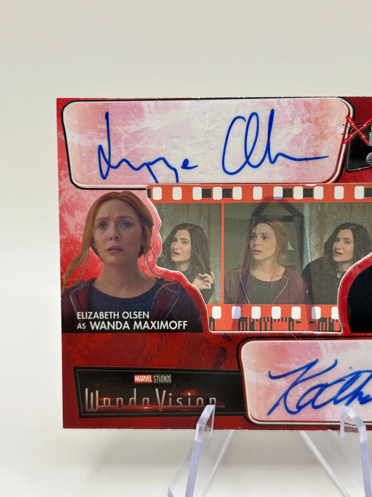 2022 Marvel Studios' WandaVision 15/15 Elizabeth Olsen/Kathryn Hahn Dual Auto FRENLY BRICKS - Open 7 Days