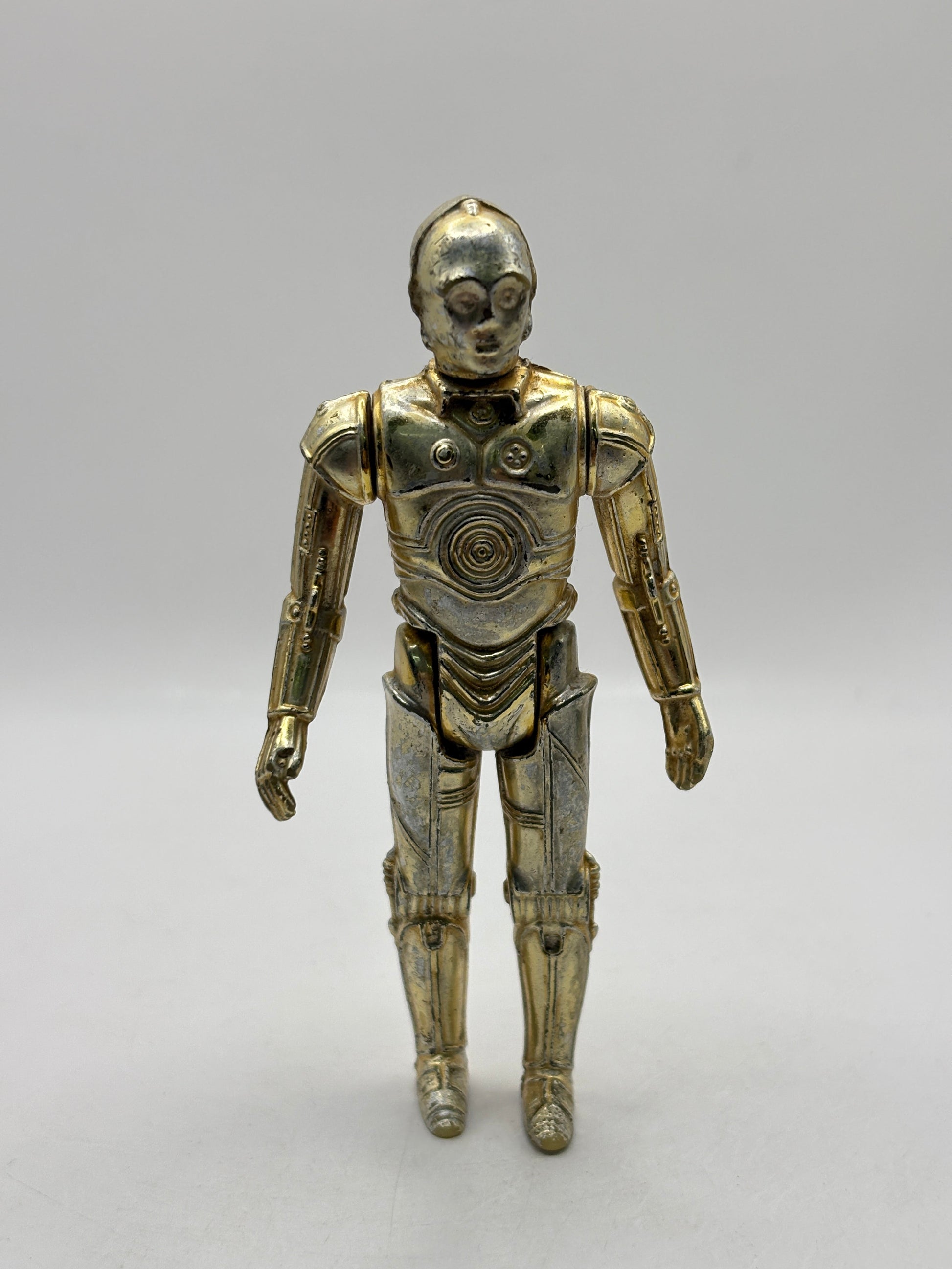 Vintage Star Wars C-3PO 3.75" Action Figure Hong Kong 1977 Kenner FRENLY BRICKS - Open 7 Days