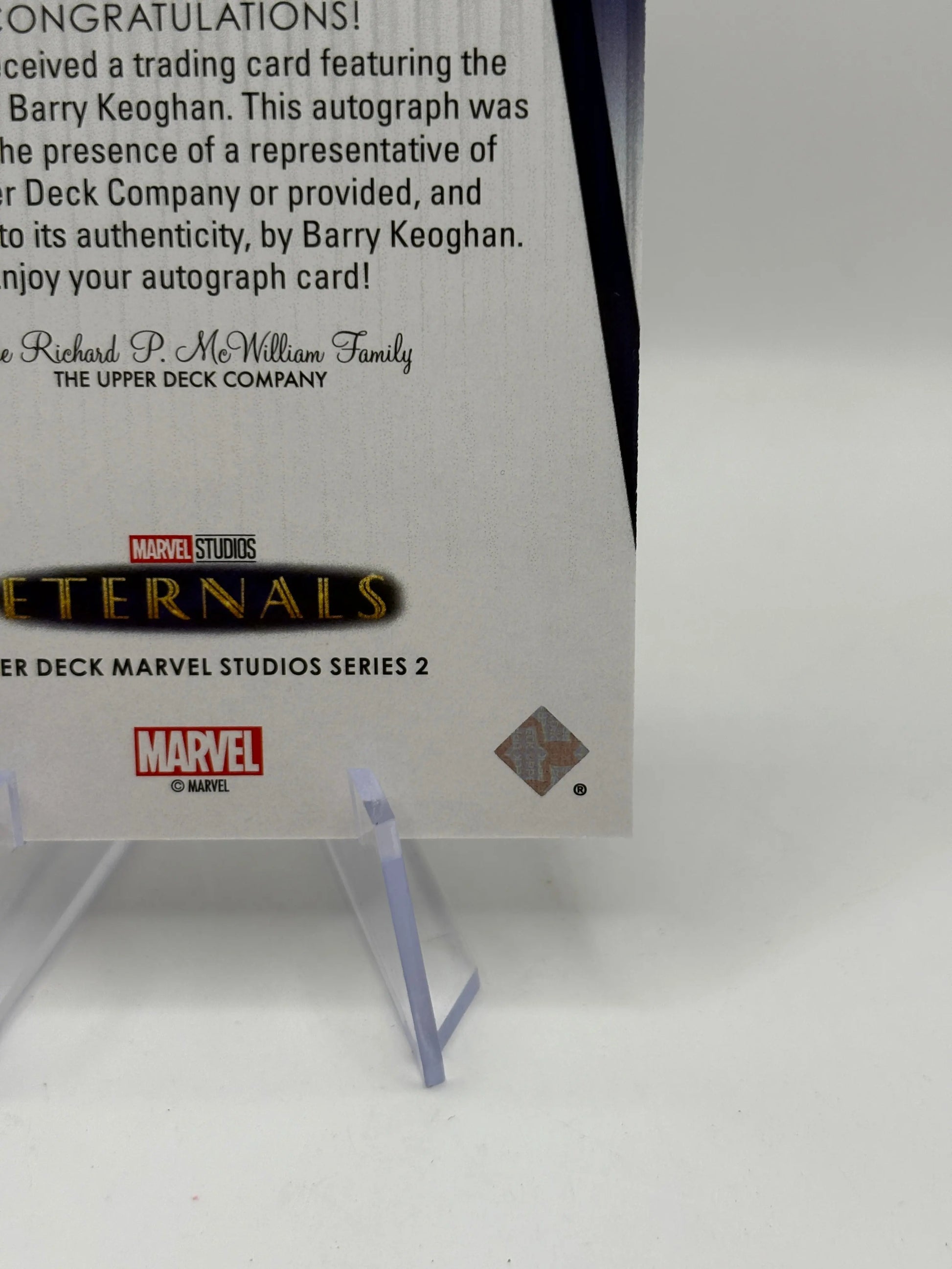 2023 Upper Deck Marvel Eternals Eternal Ink Barry Keoghan as Druig #EI1-BK Auto FRENLY BRICKS - Open 7 Days