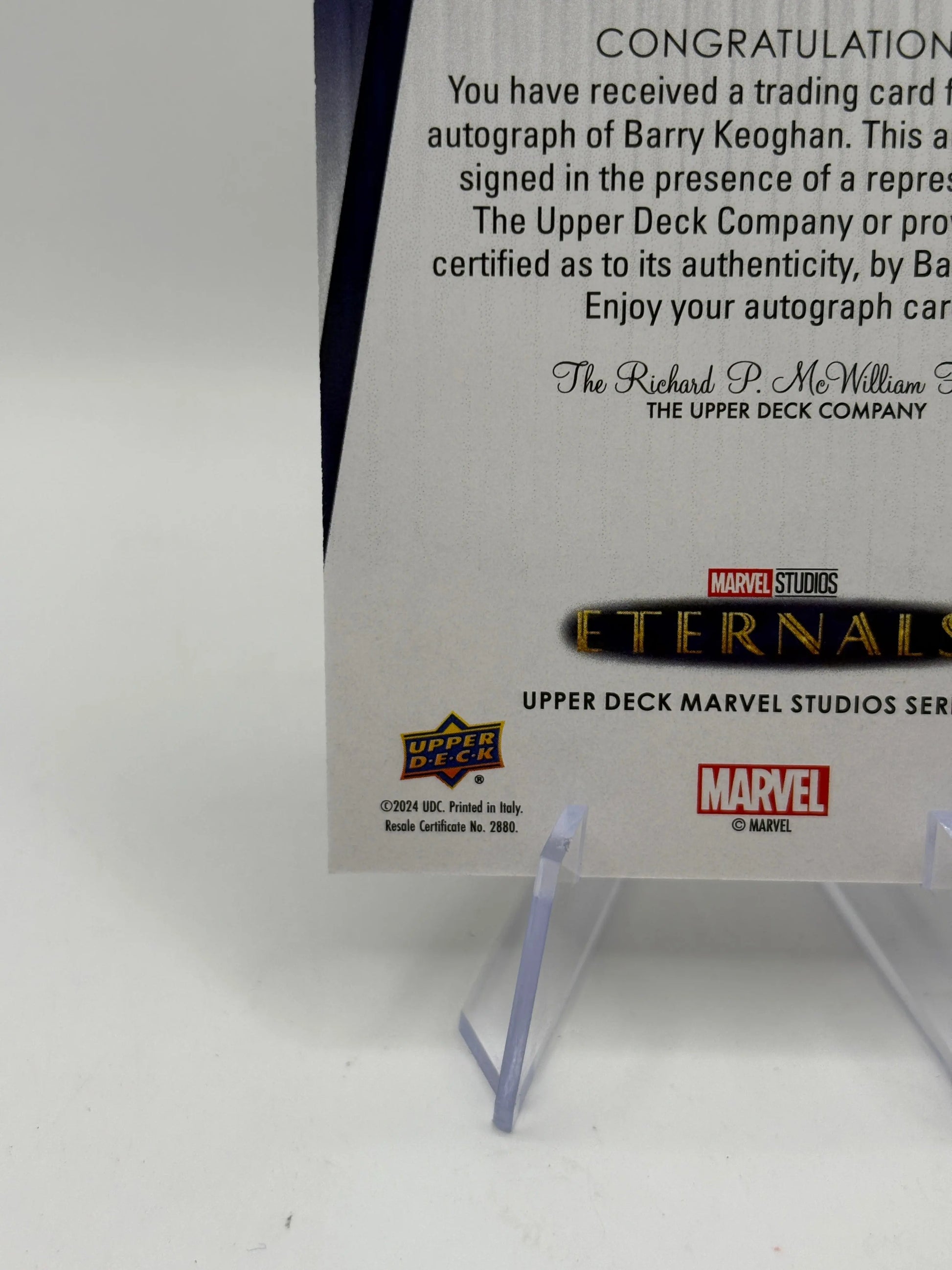 2023 Upper Deck Marvel Eternals Eternal Ink Barry Keoghan as Druig #EI1-BK Auto FRENLY BRICKS - Open 7 Days