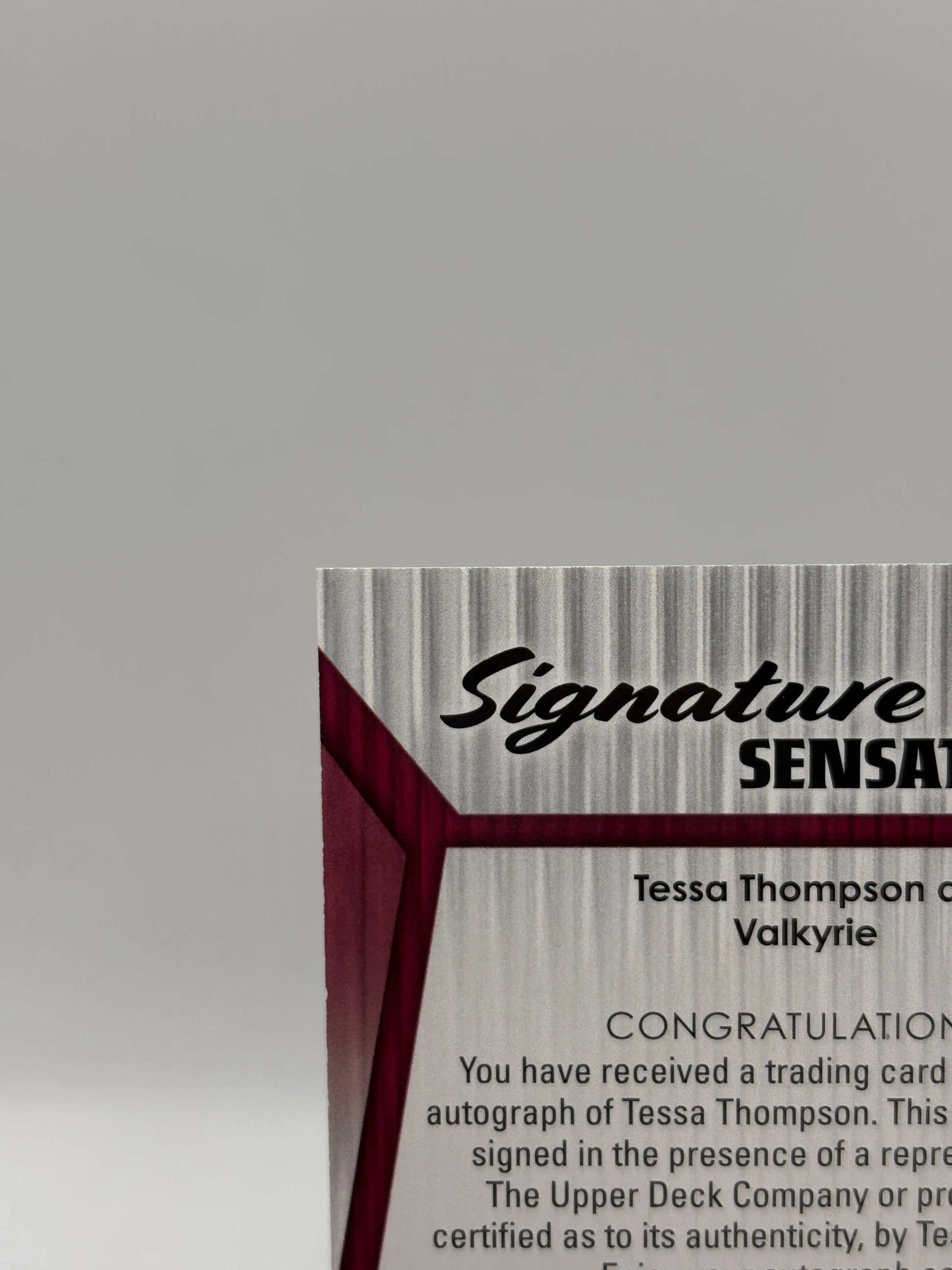 2024 Upper Deck Marvel Studios Series 2 THOR Auto Tessa Thompson as Valkyrie FRENLY BRICKS - Open 7 Days