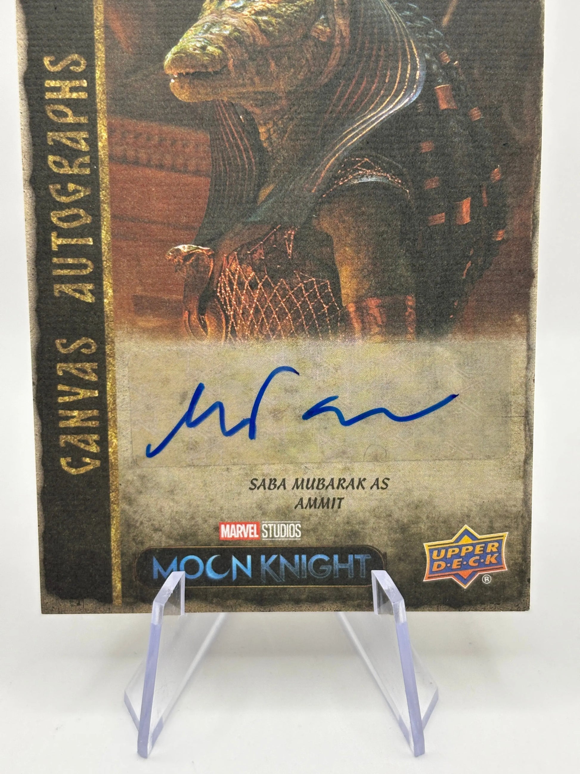 2023 Upper Deck Moon Knight Canvas Auto Saba Mubarak as Ammit #CA-AM Auto FRENLY BRICKS - Open 7 Days