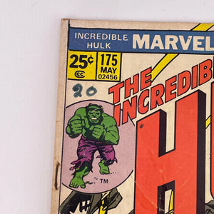 Marvel comics The incredible hulk battles the uncanny inhumans issue #175 *see photos* FRENLY BRICKS - Open 7 Days