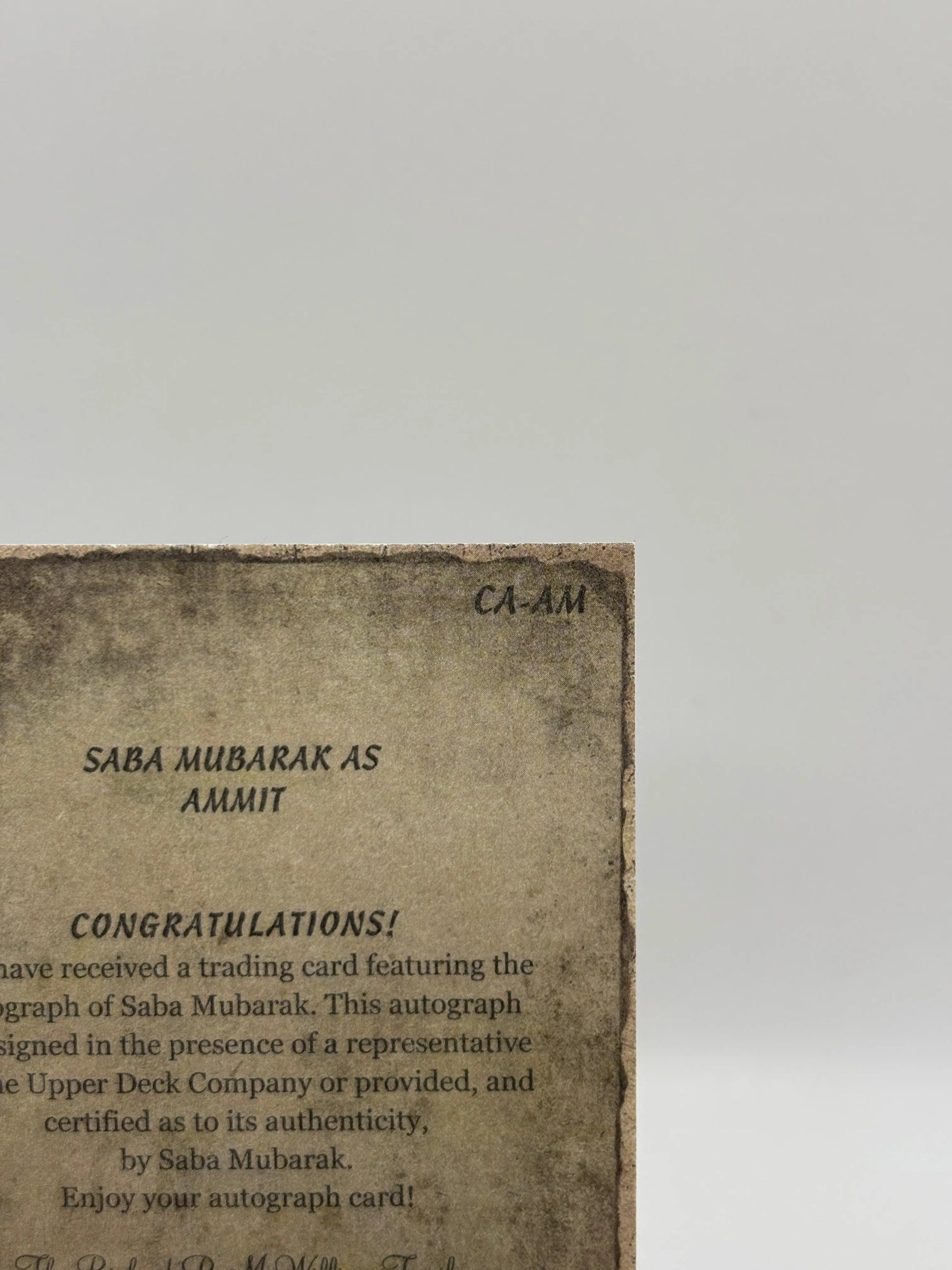 2023 Upper Deck Moon Knight Canvas Auto Saba Mubarak as Ammit #CA-AM Auto FRENLY BRICKS - Open 7 Days